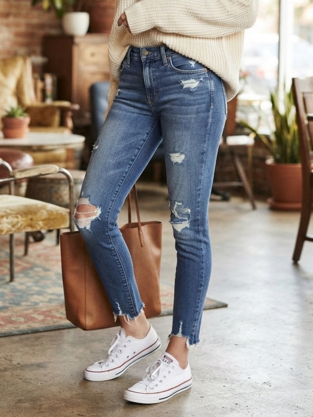Joe’s The Blondie Mid Rise Distressed Skinny Jean